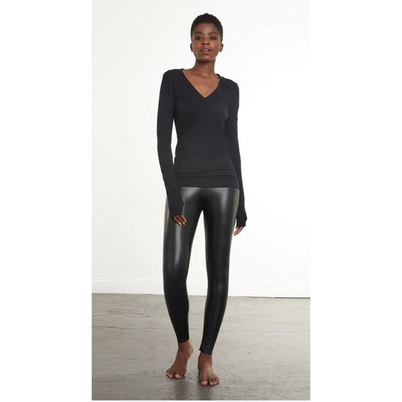 commando faux leather high waisted leggings - Picture 2 of 3